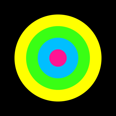Neon colour circles